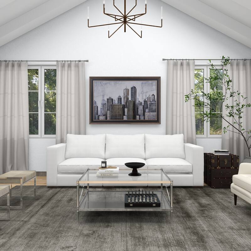 Dark Brown Faux Leather Vintage Faux Leather 2 Drawer Cabinet with Buckle Hinged Top