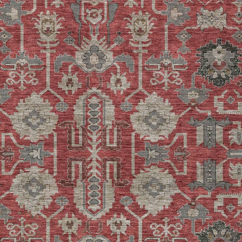 HomeRoots Oriental Traditional Rectangle Outdoor Rug