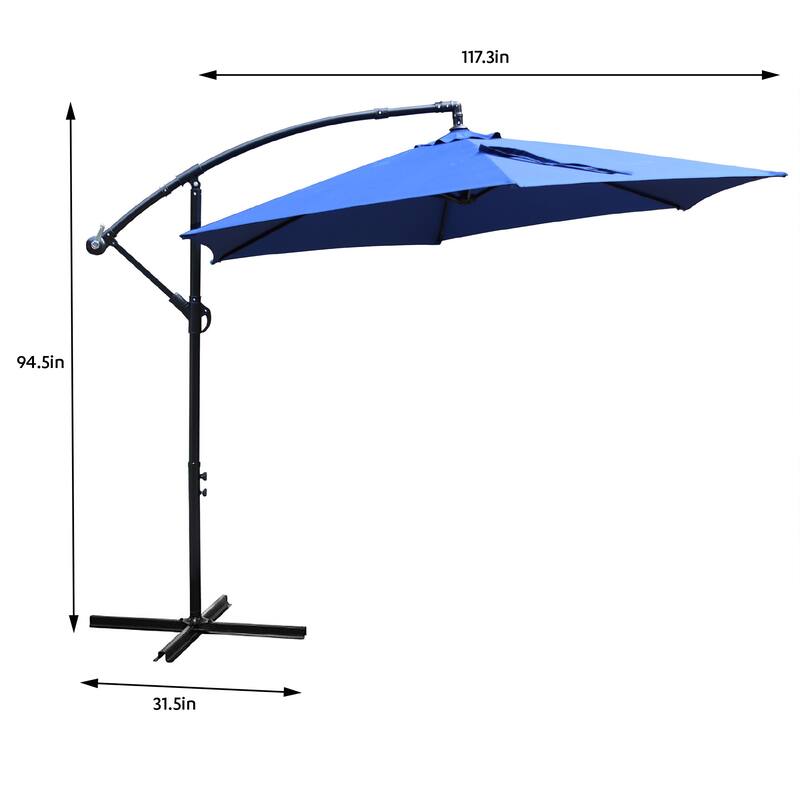 Maypex 10 Feet Cantilever Patio Umbrella, Offset Outdoor Umbrella
