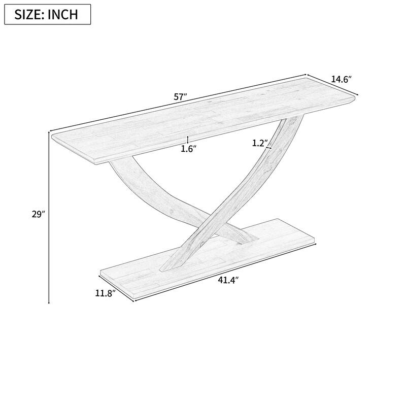 Christopher Knight Home - Mirod Modern Rustic Console Table with Cross-Leg Design for Living Room and Bedroom