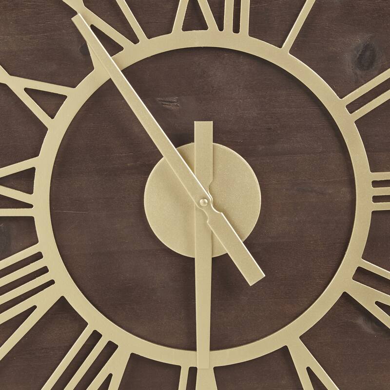 Madison Park Mason 23.6" Wood Wall Clock