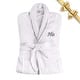 preview thumbnail 10 of 13, Superior 100% Cotton Embroidered Adult Unisex Luxury Bathrobe Small-Medium - His