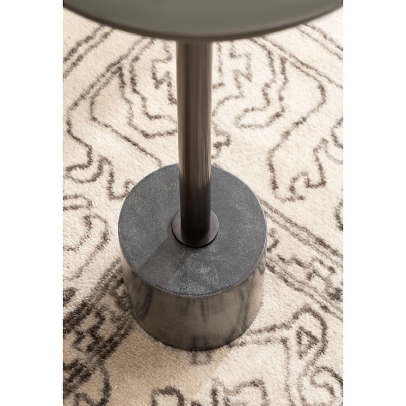 Kate and Laurel Vanora Metal and Marble Drink Table