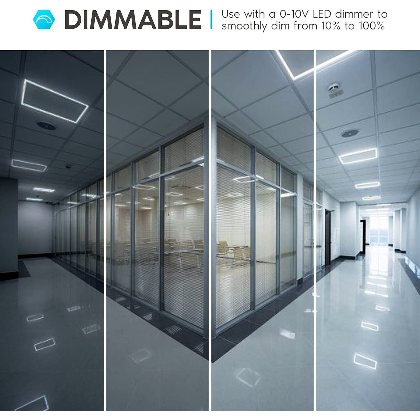 Luxrite 2x2 LED Panel Lights 3 Color Options 20W/30W/40W Switch