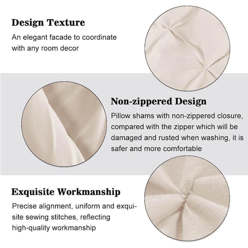 Shatex Pintuck Bedding Comforter Sets