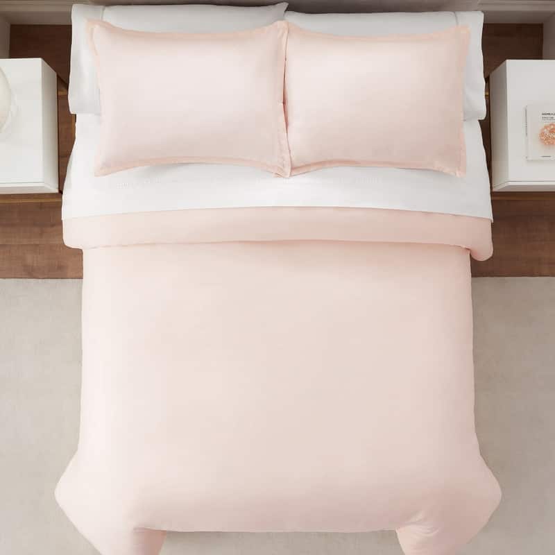 Serta Simply Clean Antimicrobial 3 Piece Duvet Set