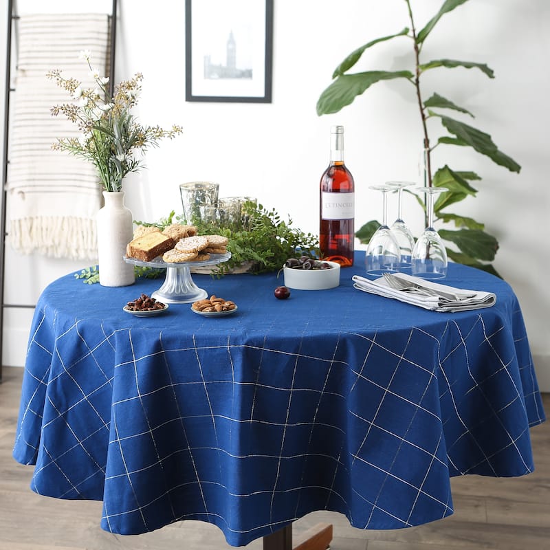 DII Kitchen Windowpane Tablecloth