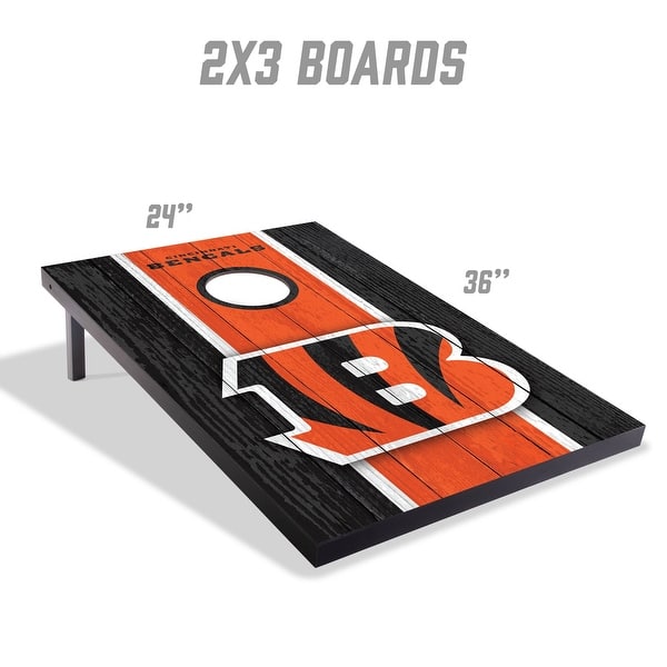 Cincinnati Bengals NFL Compact 2x3 Tailgate Cornhole Board Set