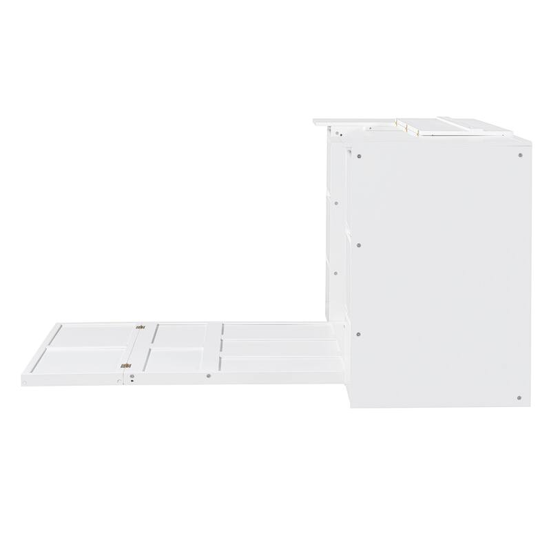 Modern Murphy Bed with Drawers, Cabinets, and USB Ports