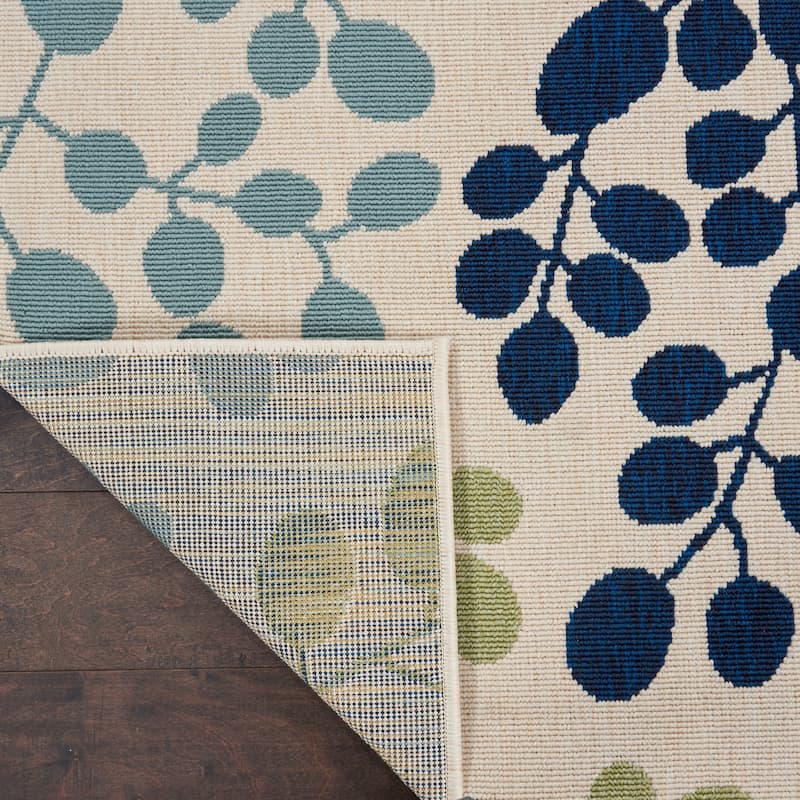 Nourison Caribbean Indoor/Outdoor Modern Floral Area Rug