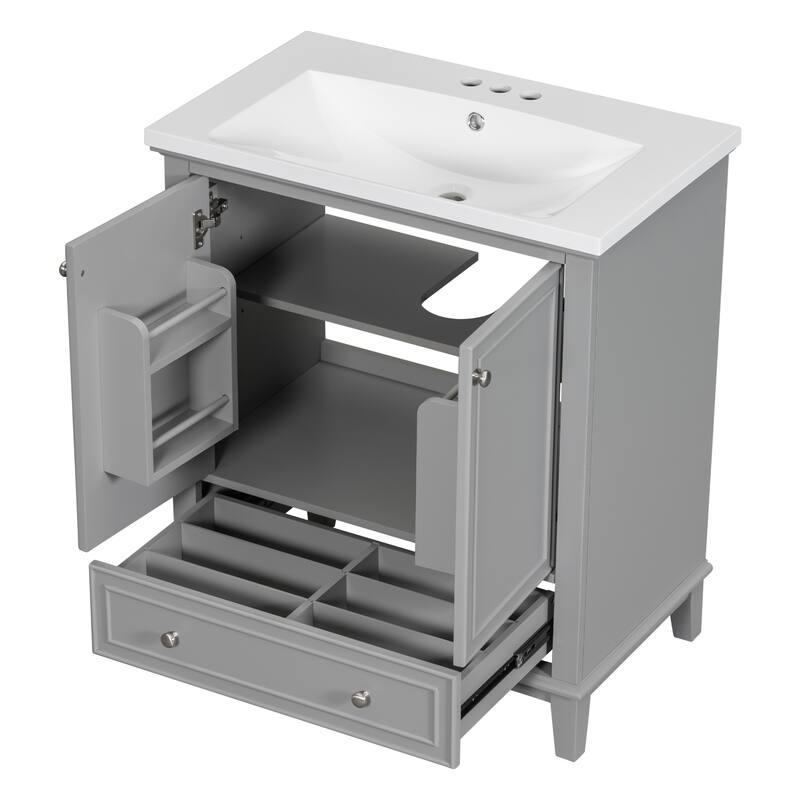 30" Bathroom Vanity with Solid Frame and MDF Board