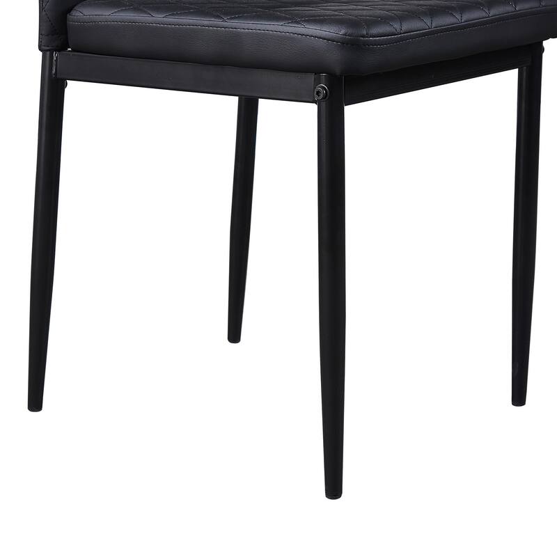 Modern Minimalist Fireproof Leather Dining Chair,Set of 6