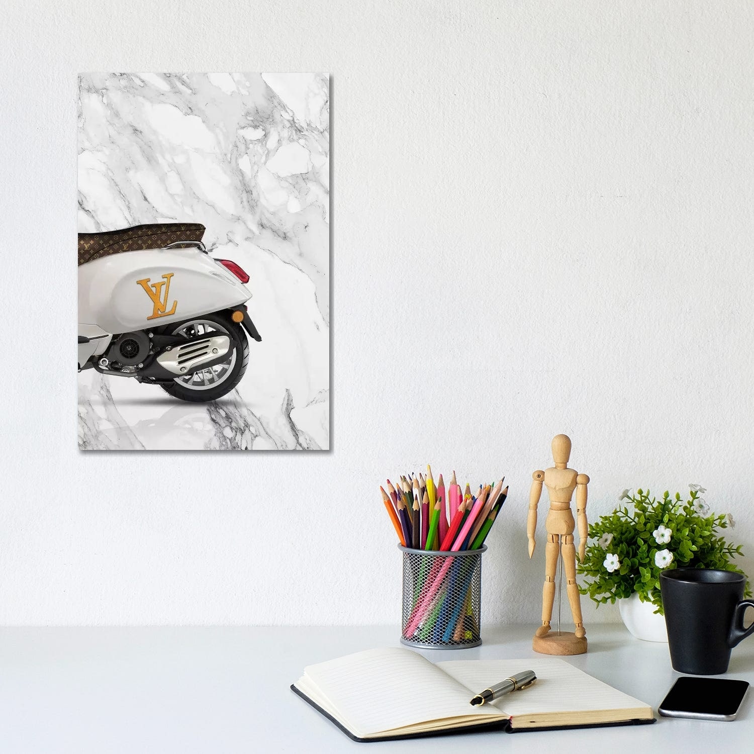 Vespa Louis Vuitton II Art: Canvas Prints, Frames & Posters
