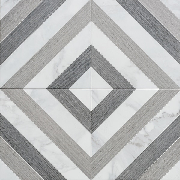 Palace 8in x 8in Wood Grey Porcelain Floor and Wall Tile - On Sale 
