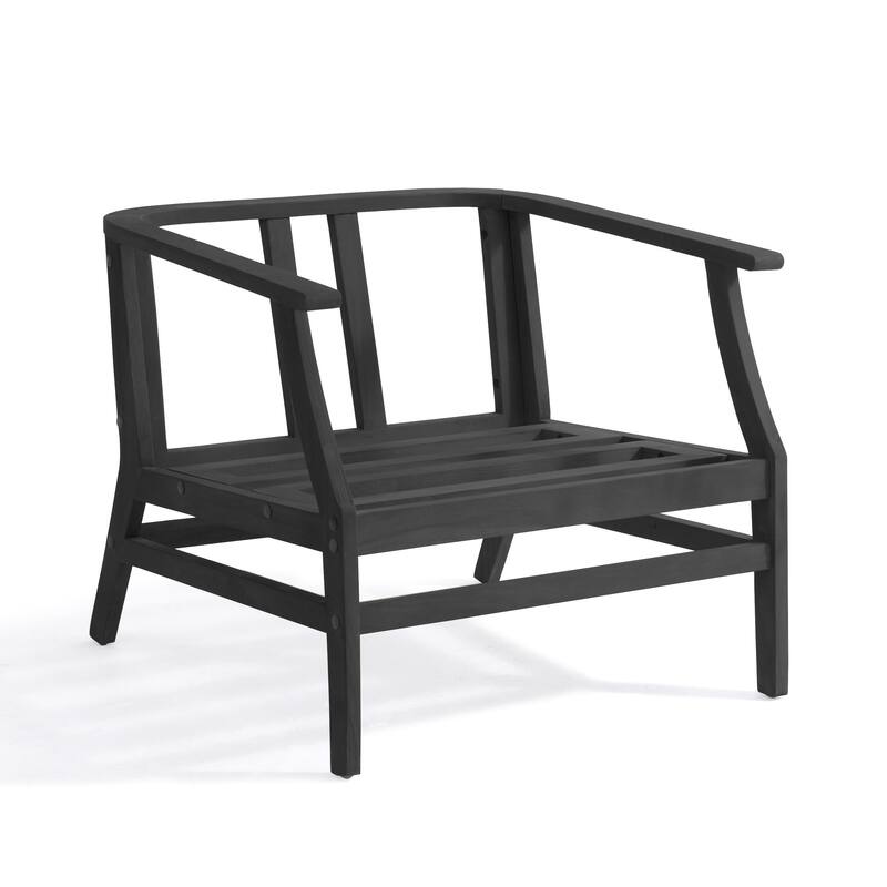 Teak Outdoor Patio Club Chairs Loveseat with Cushions