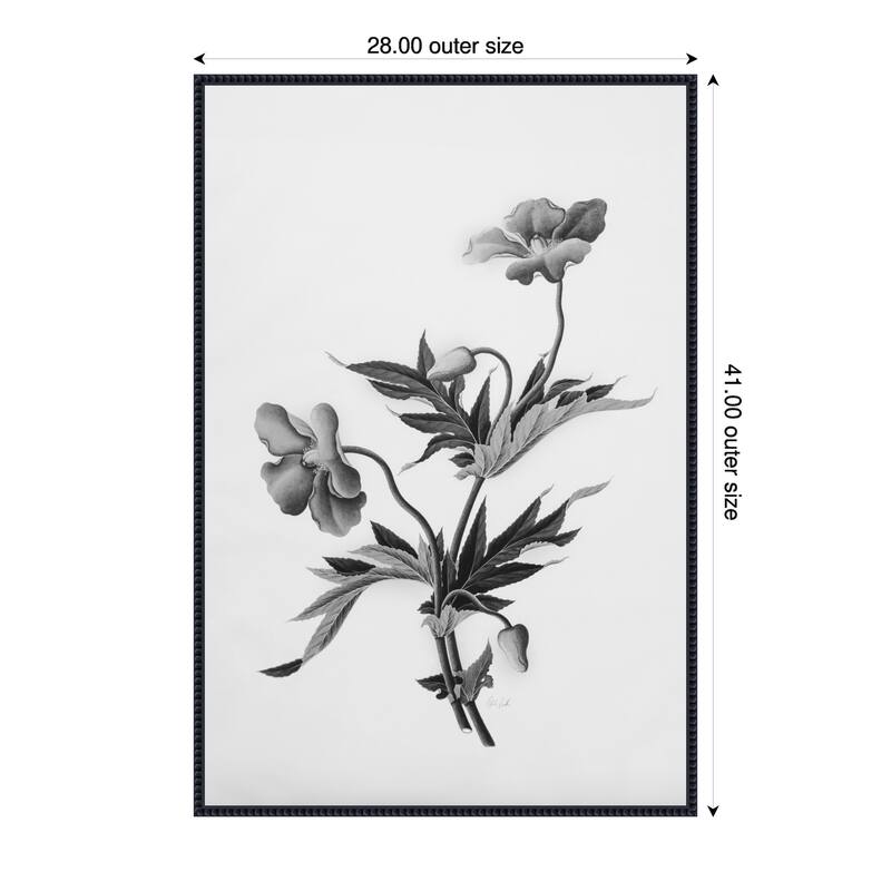 Botanical No. 2 by Deborah Revell Framed Canvas Wall Art Print - 28 x 41 in