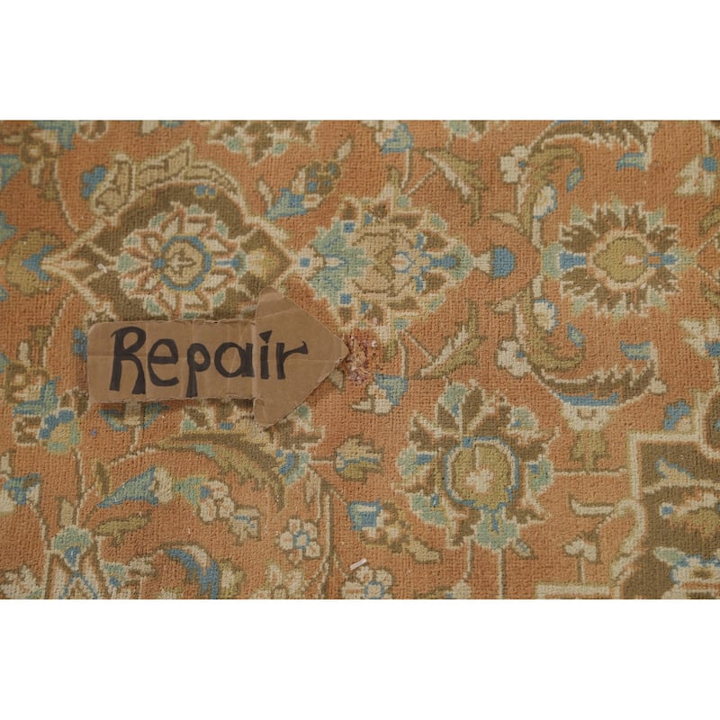 Traditional Kashan Persian Vintage Rug Handmade Wool Carpet - 6'6"x 9'6"