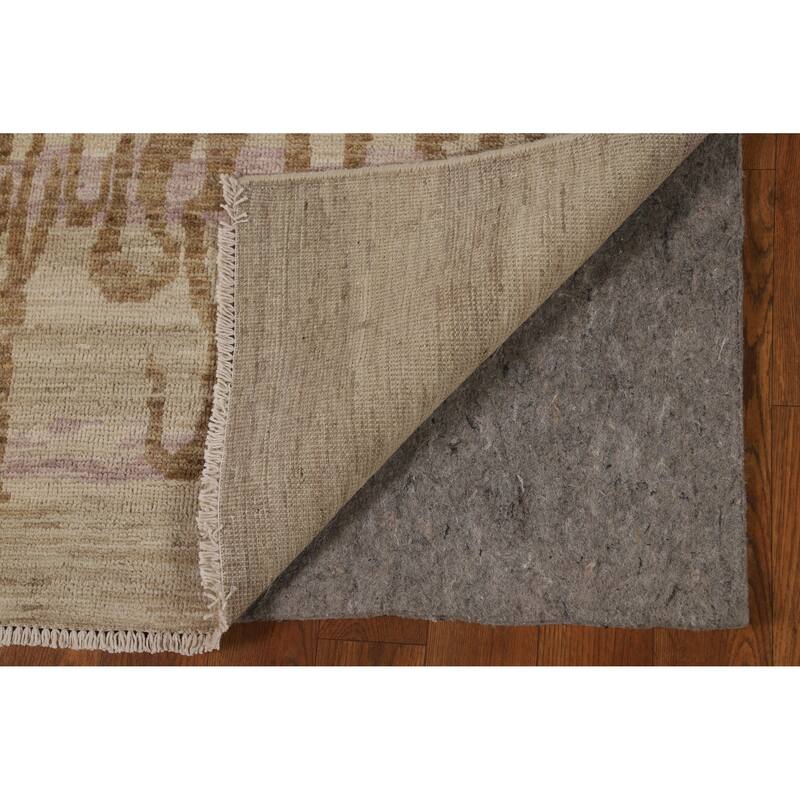 Vegetable Dye Oushak Turkish Rug Handmade Bedroom Wool Carpet - 3'10"x 6'1"