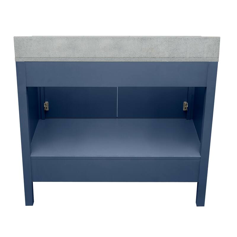 Nevado 37" Bathroom Vanity with Cultured Marble Vanity Top Sink in White with White Basin