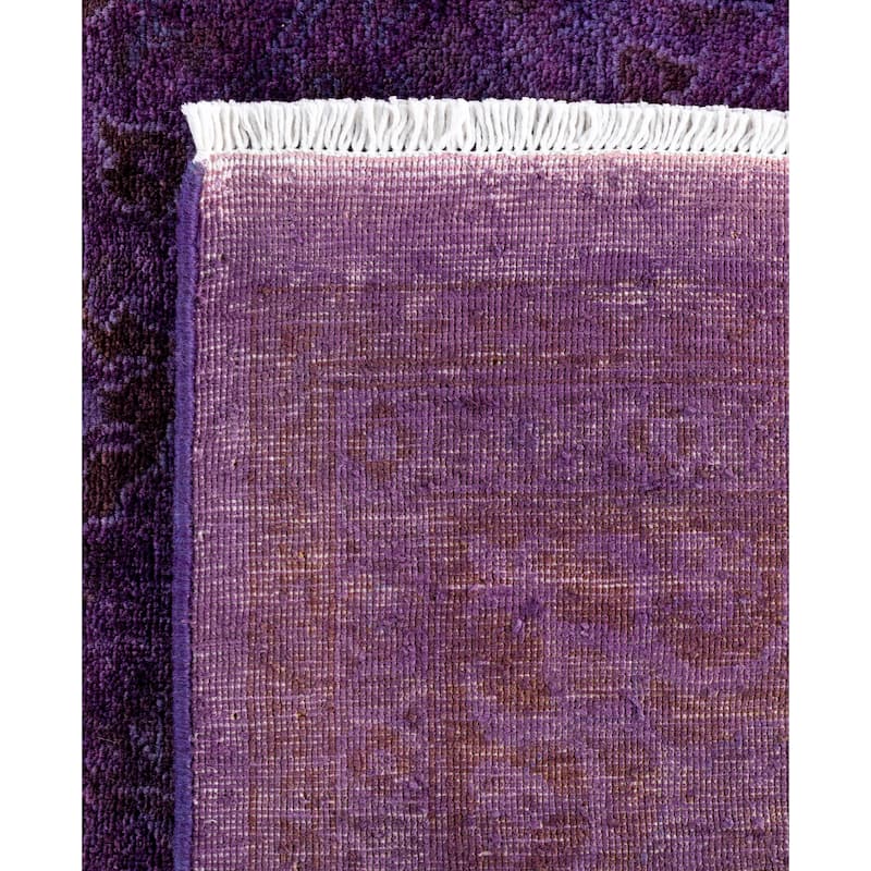 Overdyed One-of-a-Kind Hand-Knotted Area Rug - Purple - 7' 10" x 10' 4"