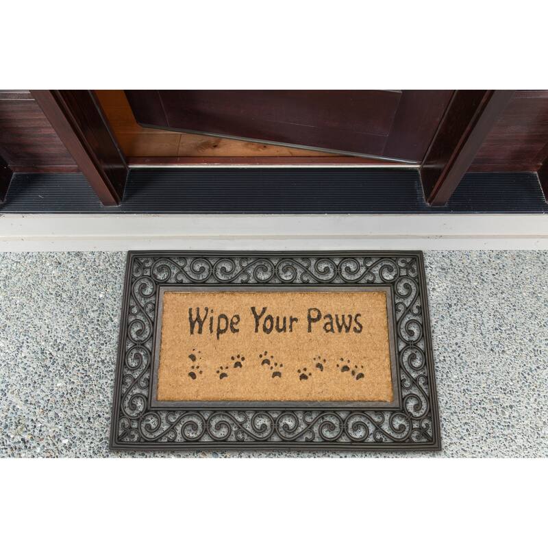 J&M Tuffridge Wipe Your Paws Rubber Coir 18x30