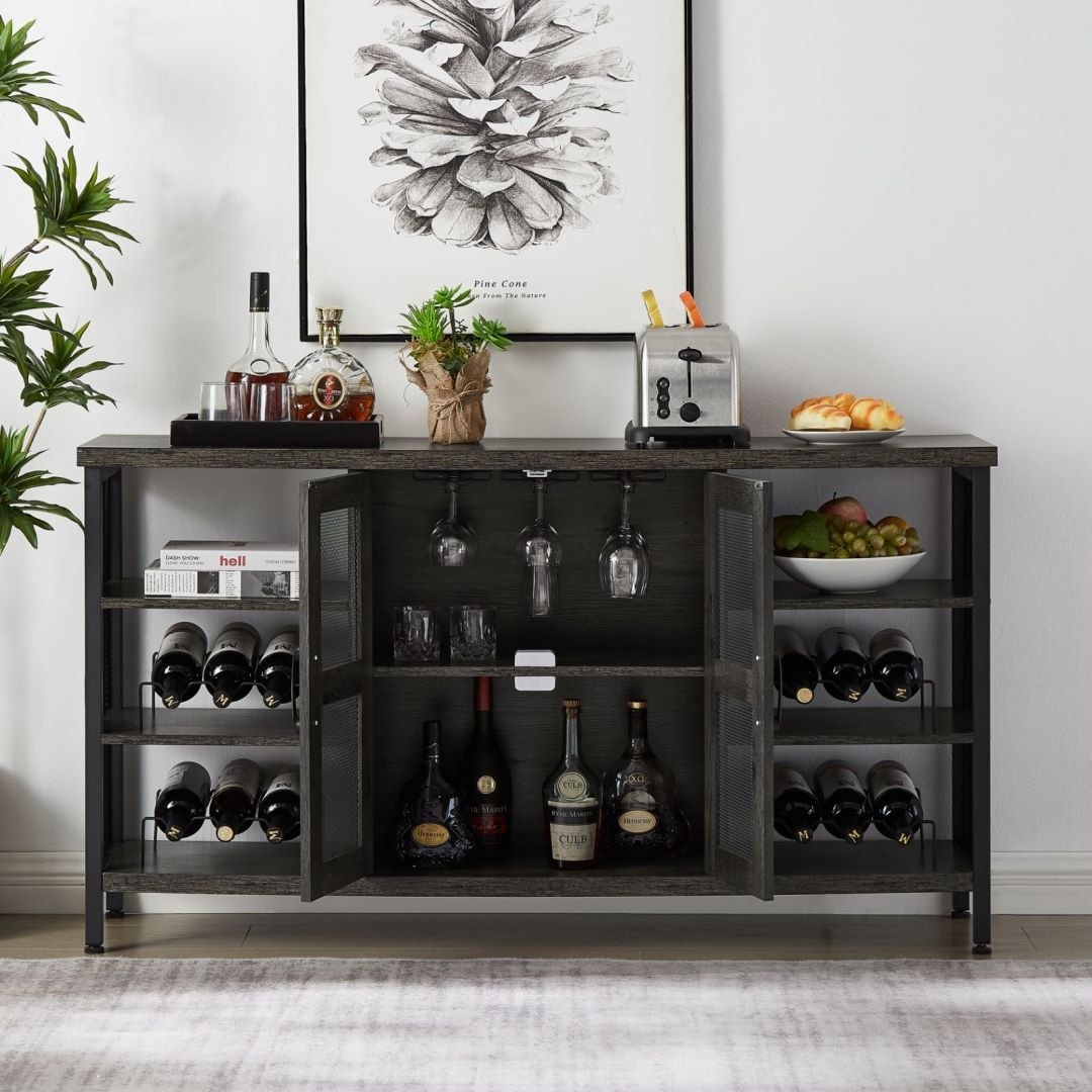 Hutch with wine storage outlet