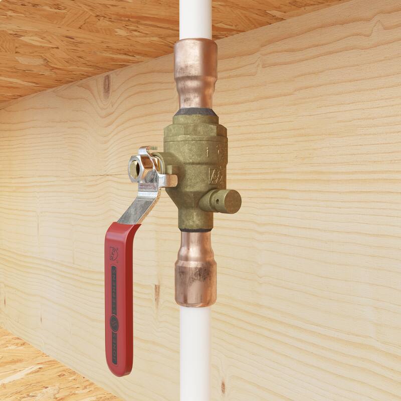 Jones Stephens B67256 1/2" Full Port Metal Ball Valve with Drain, CPVC