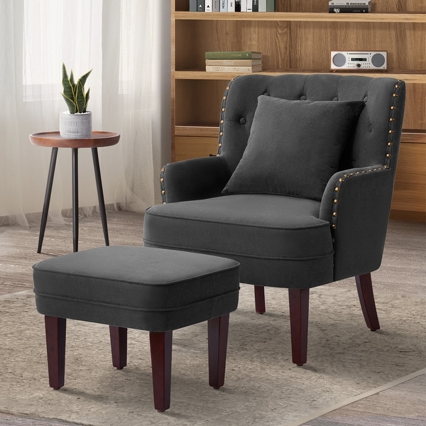 Club Chair Upholstered Button Tufted Accent Chair with