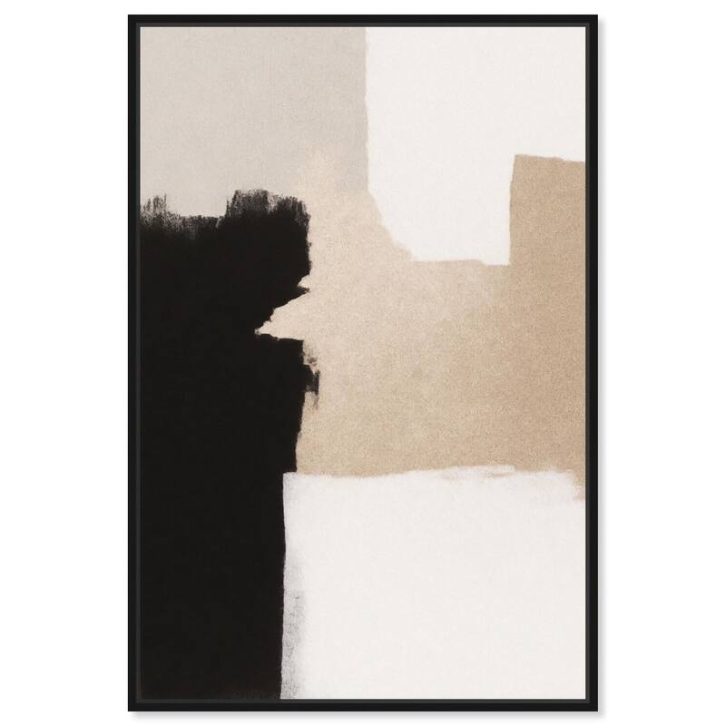 Beige and Black I Canvas by Art Remedy - Black - 30" x 45"