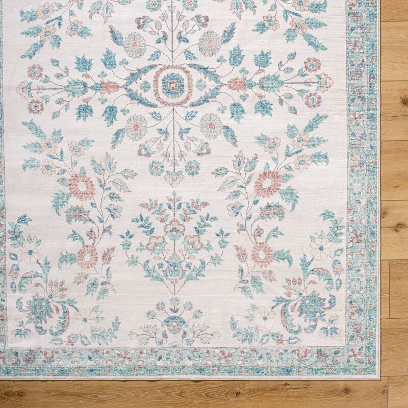 Livabliss Lavable Traditional Medallion Washable Area Rug
