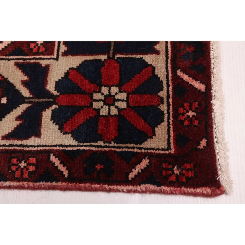 ECARPETGALLERY Hand-knotted Kayseri Vintage Dark Red Wool Rug - 6'7 x 9'11