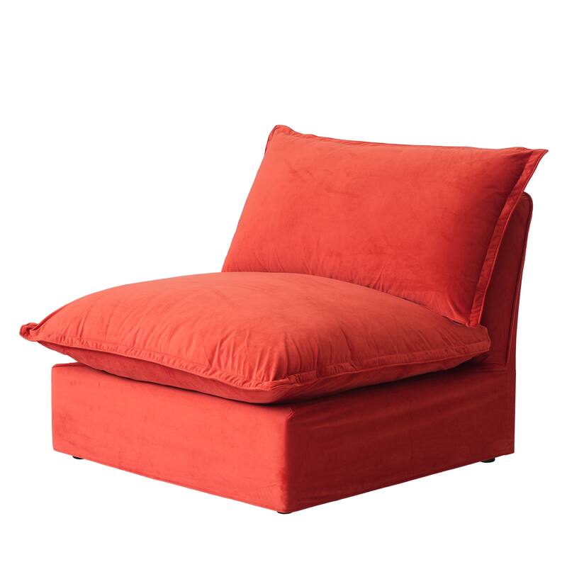 Oversized Modular Sectional Sofa Velvet Upholstered U-shape 6 Piece Couch