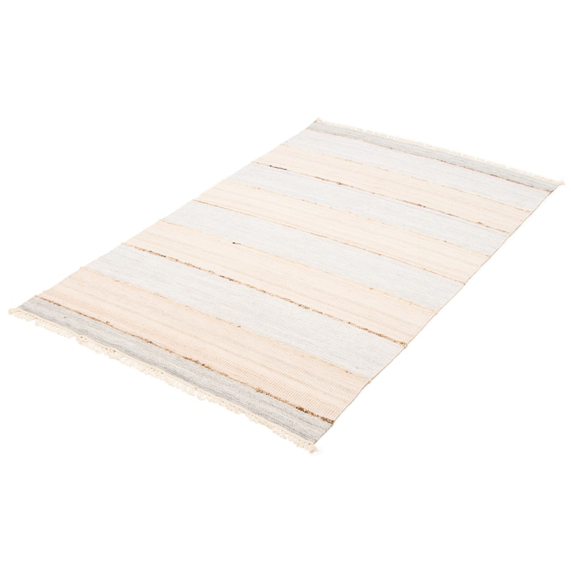Sienna Beige, Grey Rug 4'11" x 8'3" - 4'11 x 8'3