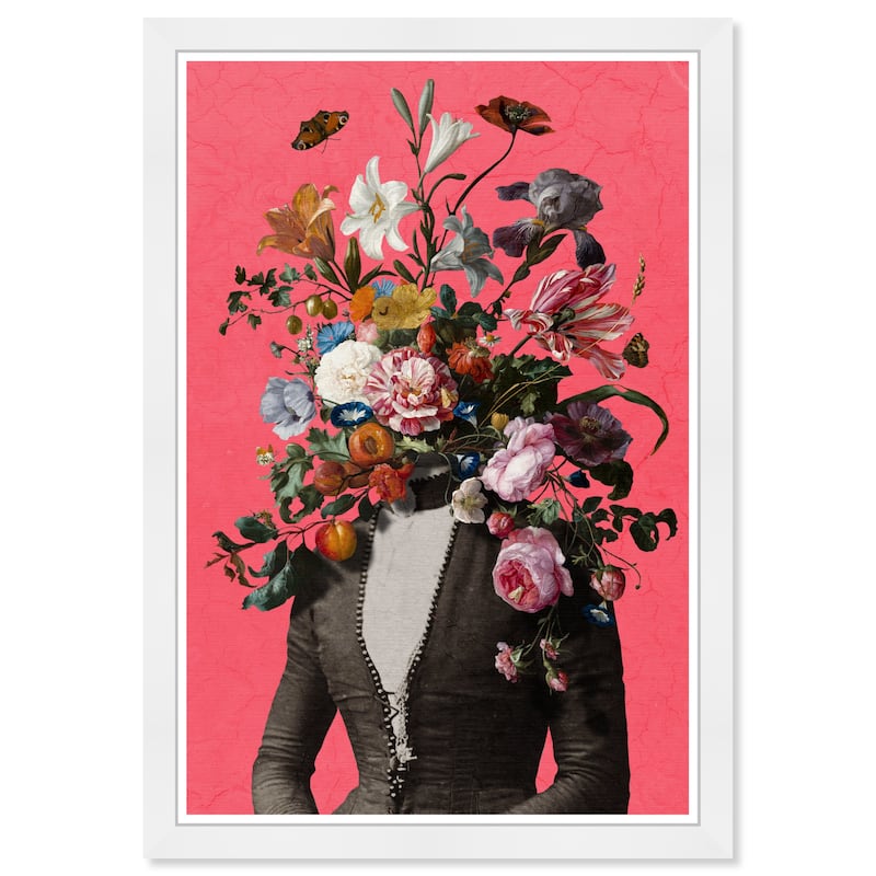 Wynwood Studio Prints People and Portraits Flower Mind Pink and Modern & Contemporary Wall Art Canvas Print