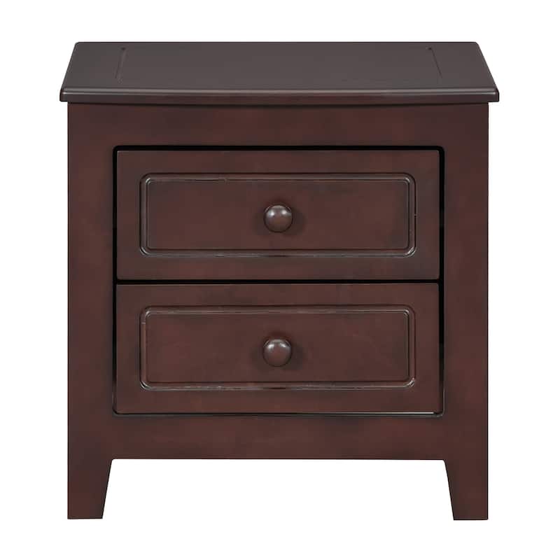 2-Drawer Nightstand for Bedroom