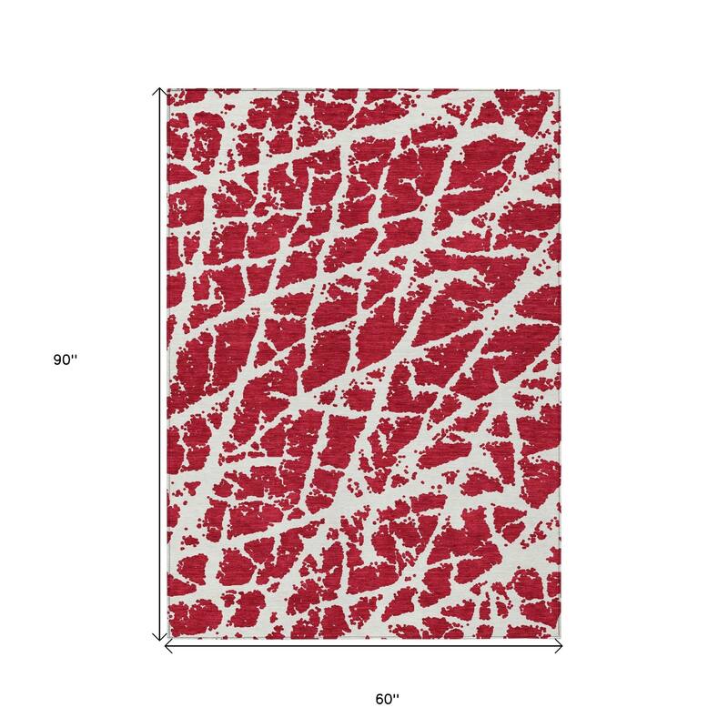 Mari Modern Art-Inspired Weather Resistant Blended Style Outdoor Rug