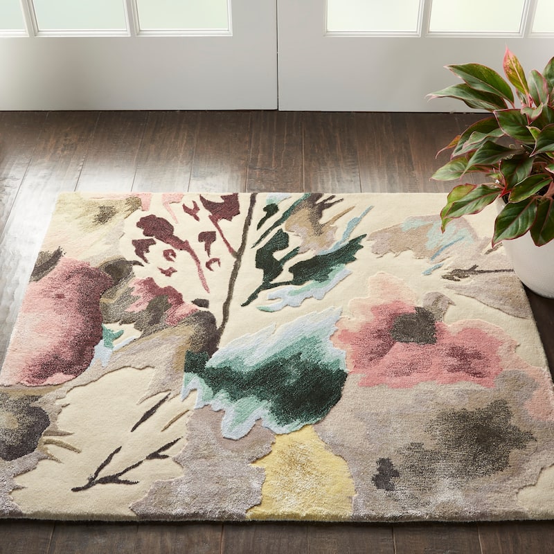 Nourison Hand-tufted Prismatic Modern Abstract Floral Area Rug