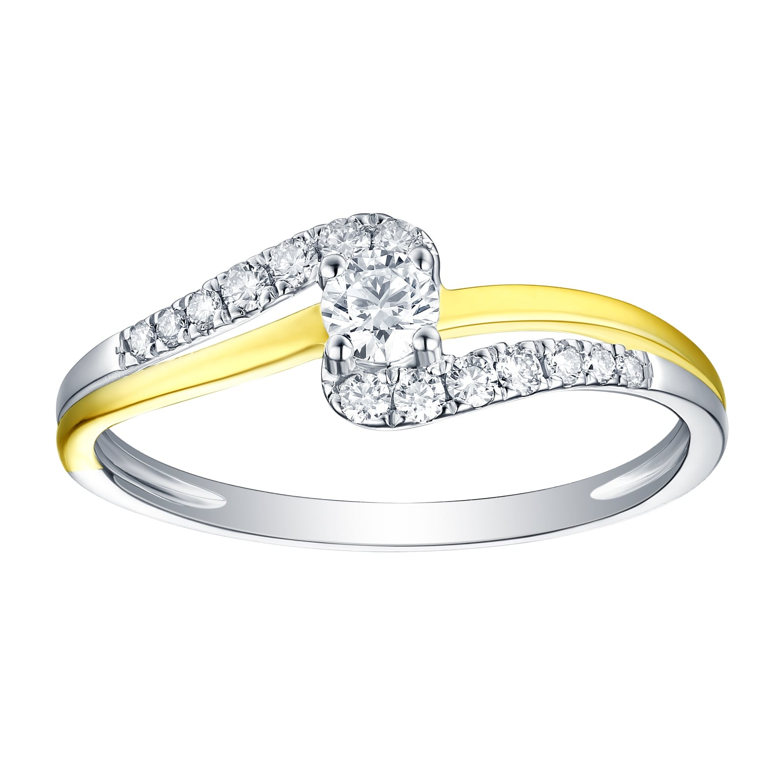 Prism Jewel 0.09CT G-H//SI1 Natural Diamond Light Weight 2-Row Wedding Band