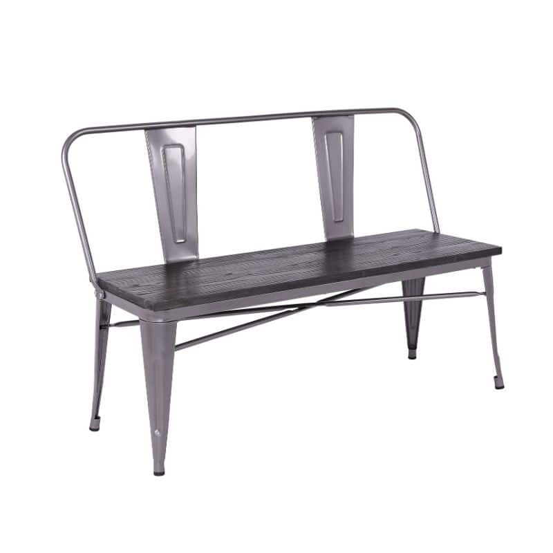 Industrial Bench Wood Seat