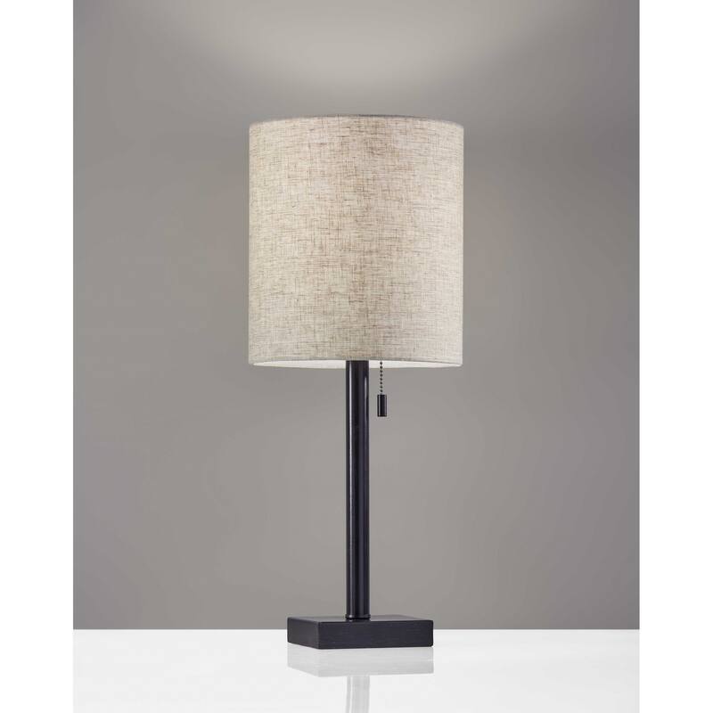 Dark Bronze Metal Table Lamp - 9 x 9 x 22