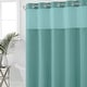 preview thumbnail 40 of 45, Hookless Waffle 3-in-1 Shower Curtain with Sheer Top Window, Flex-on Rings & Fabric Liner