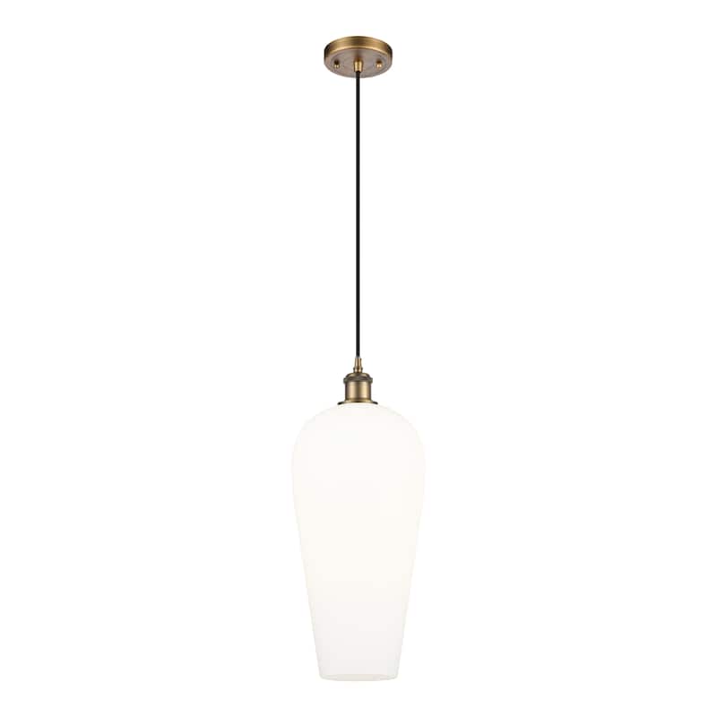 Innovations Lighting Endless Possibilities Ballston - Chelsea - 1 Light 8" Cord Hung Mini Pendant - Brushed Brass/White