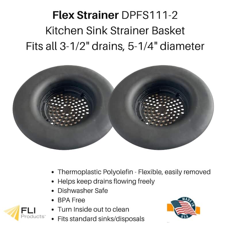 Flex Strainer Sink Strainer Replacement Basket Fits Most 3.5" Drains & Disposals