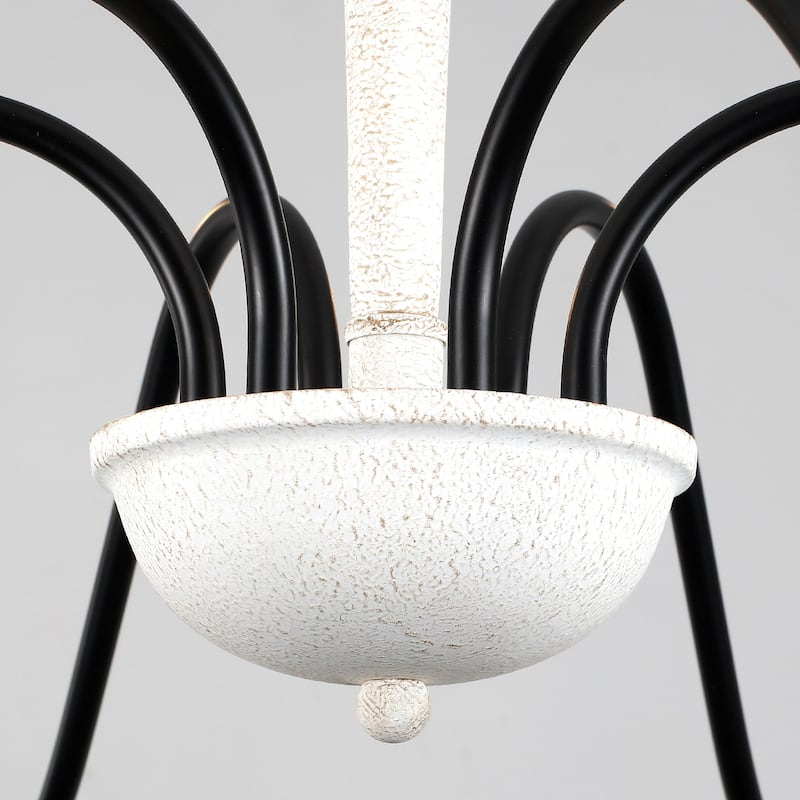 6-Light W36.2" x H74.8" Dimmable Chandelier Light for Kitchen Island Bedroom