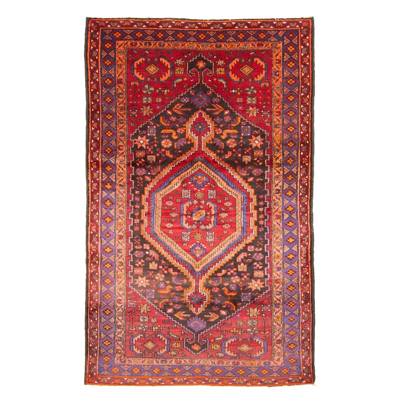 ECARPETGALLERY Hand-knotted Anadol Black Wool Rug - 4'6 x 7'9