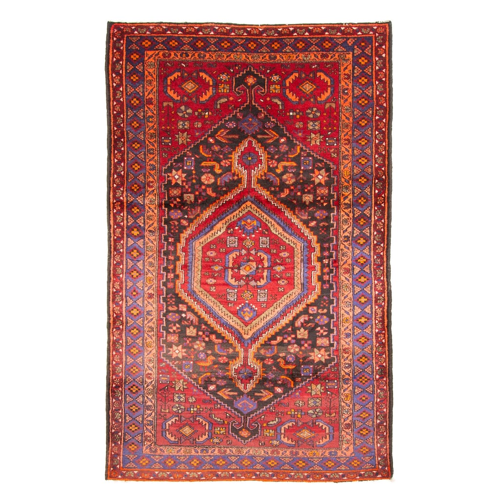 ECARPETGALLERY Hand-knotted Anadol Black Wool Rug - 4'6 x 7'9