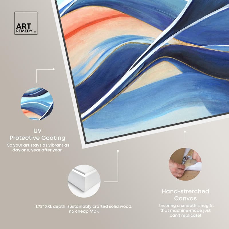 Glowing Blue II Canvas by Art Remedy