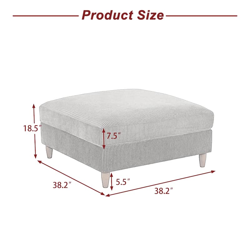 Large Corduroy Ottoman