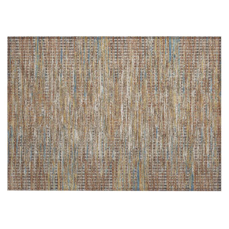 Machine Washable Indoor/ Outdoor Casual Keystone Chantille Rug