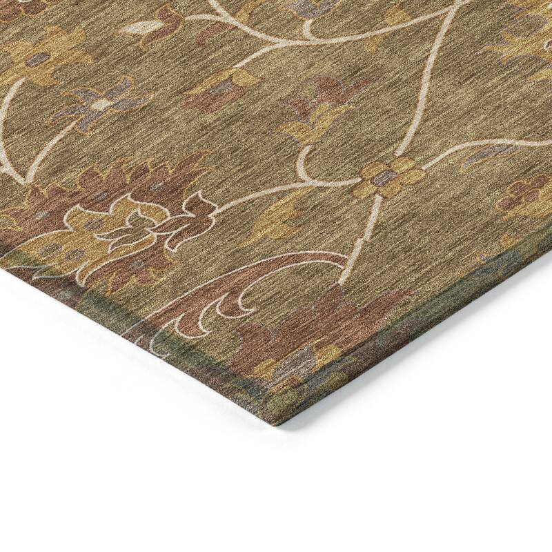 Machine Washable Indoor/ Outdoor Traditional Luna Chantille Rug